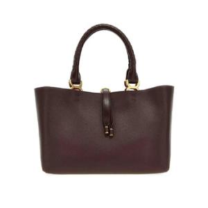 Deep Violine Leather Marcie Tote Bag