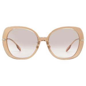 Eugenie Brown Mirror Gradient Butterfly Sunglasses BE4374F 37797I
