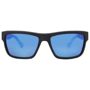 FRAZIER SOSI Happy Gray Green Polar Dark Blue Spectra Mirror Square Sunglasses