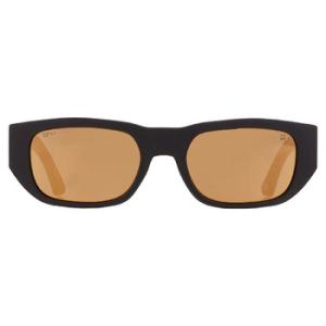 GENRE CLUB MIDNIGHT Happy Bronze Gold Spectra Mirror Rectangular Sunglasses