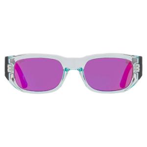 GENRE Happy Gray with Purple Spectra Mirror Rectangular Sunglasses