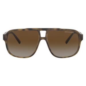Gradient Brown Polarized Rectangular Sunglasses AX4104S 8029T5