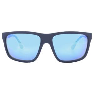 Green Mirrored Light Blue Square Sunglasses AX4121S 818125