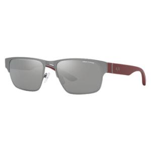 Grey Mirror Silver Rectangular Sunglasses AX2046S 6003Z3