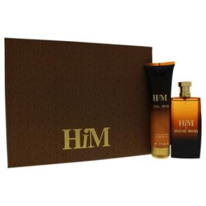Him by Hanae Mori for Men  2 Pc Gift Set 3.4oz EDP Spray 5oz After Shave Balm