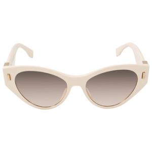 Light Brown Cat Eye Sunglasses FE40035I 25F