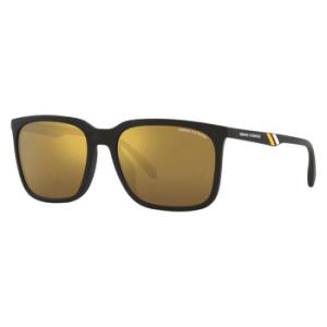 Mirrored Yellow Rectangular Sunglasses AX4117SU 807873