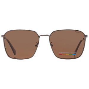 Polarized Bronze Square Sunglasses PLD 4120GSX 0KJ1SP