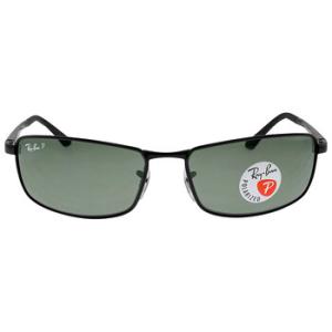 Polarized Green Classic G15 Rectangular Sunglasses RB3498 0029A