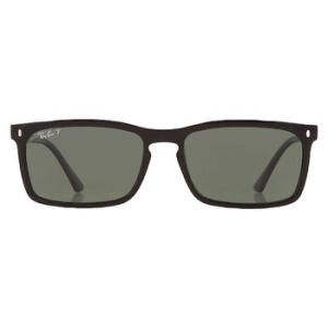 Polarized Green Rectangular Sunglasses RB4435 90158