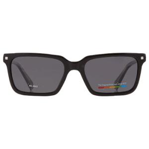 Polarized Grey Rectangular Sunglasses PLD 4116SX 0807M9