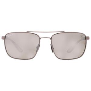 Scuderia Ferrari Gray Polarized Square Sunglasses RB3715M F0845J