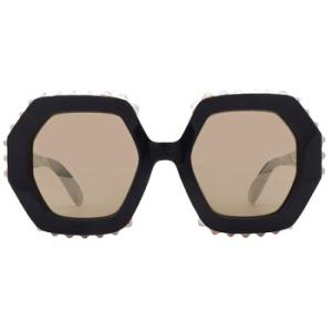 Smoke Mirror Gold Hexagonal Sunglasses SPP039V 700G