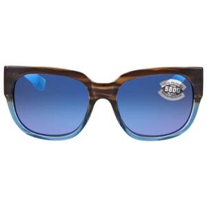 WATERWOMAN Blue Mirror Polarized Glass Sunglasses WTW 251 OBMGLP