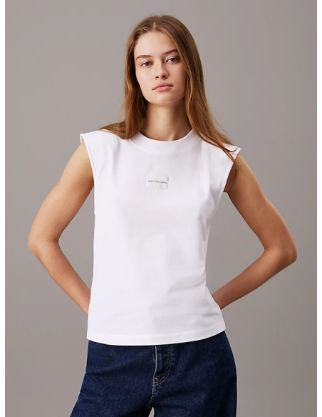 CALVIN KLEIN - WOVEN LABEL LOOSE MUSCLE TEE