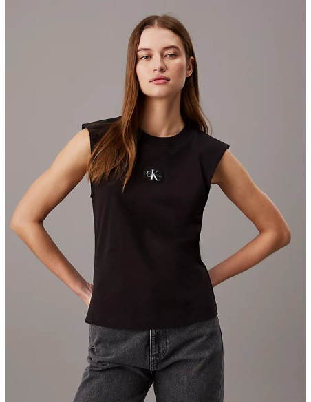 CALVIN KLEIN - WOVEN LABEL LOOSE MUSCLE TEE