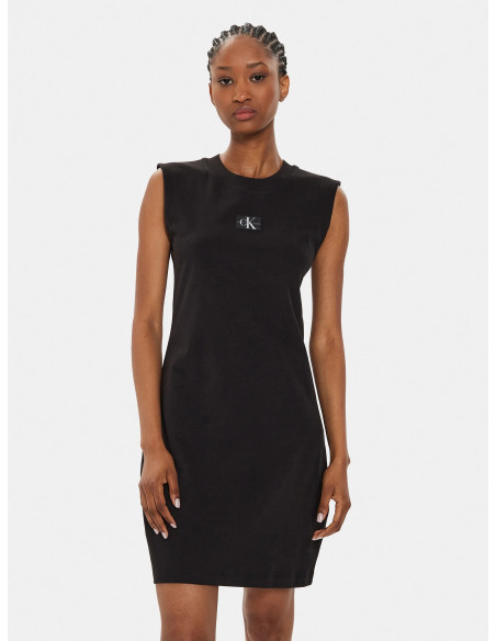 CALVIN KLEIN - WOVEN LABEL LOOSE TEE DRESS