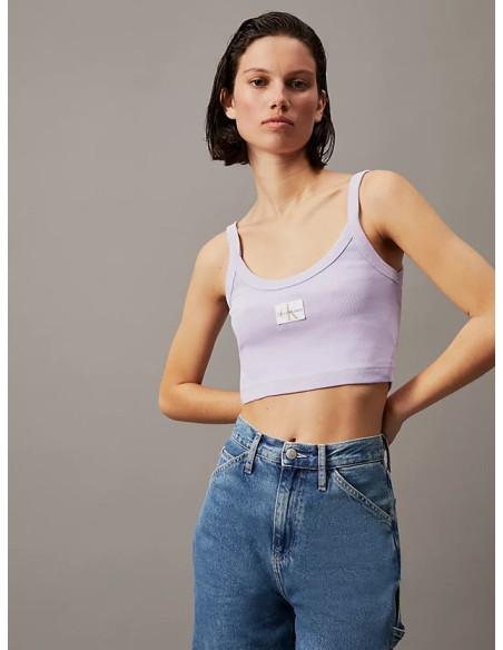 CALVIN KLEIN - WOVEN LABEL RIB BRALETTE