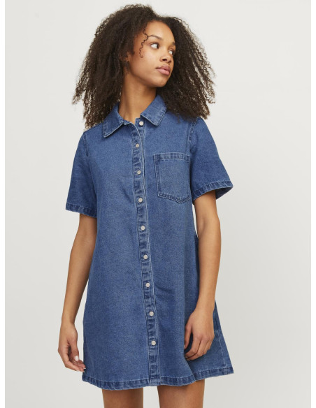 JJXX - JXAMARA A SHAPE SS DENIM DRESS DNM