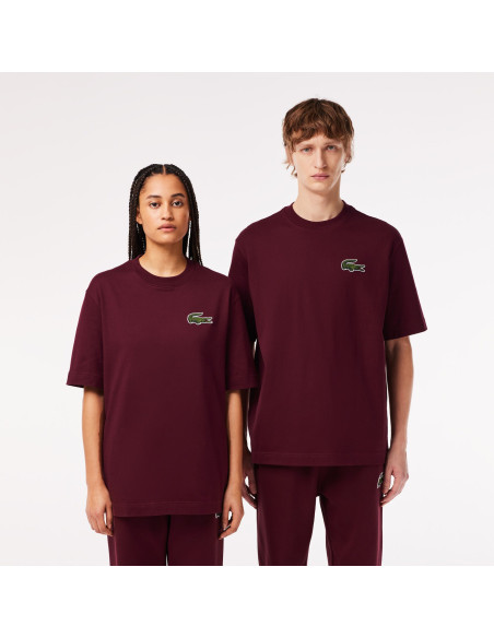 Lacoste - LOOSE FIT LARGE CROC ORGANIC HEAVY COTTON T-SHIRT