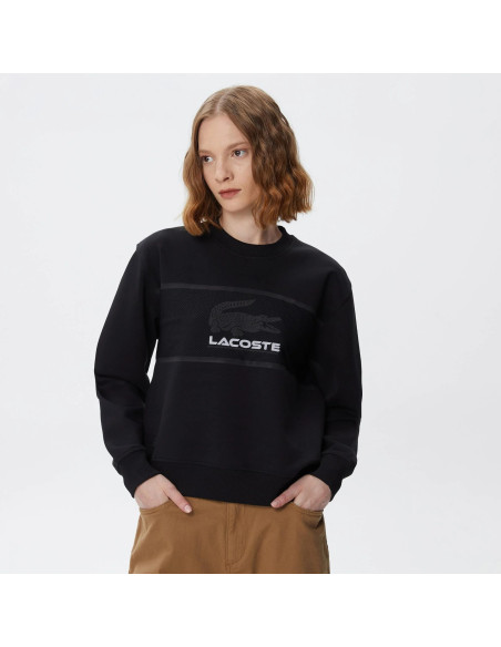 Lacoste - Lacoste Women's Relaxed Fit Crew Neck Printed  Sweatshirt