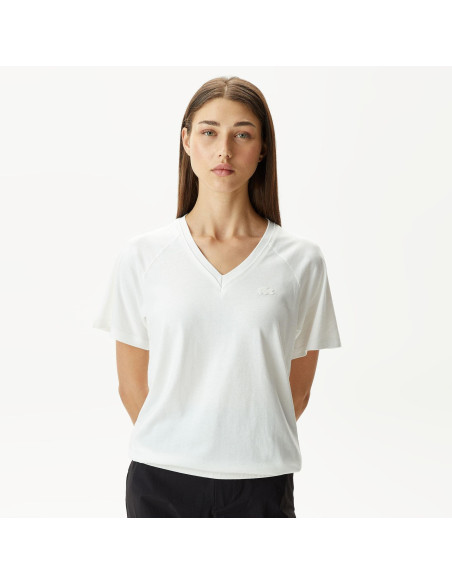 Lacoste - Lacoste Women's Relaxed Fit V-Neck  T-Shirt