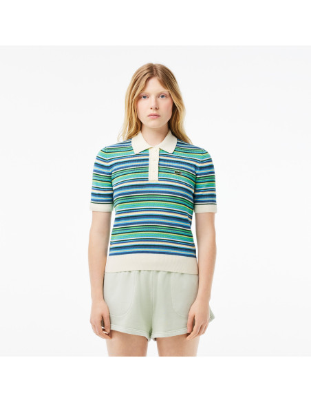 Lacoste - STRIPED COTTON JACQUARD POLO SHIRT