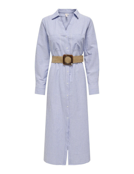 ONLY - ONLLOVA HOPE LS SHIRT MIDI DRESS WVN