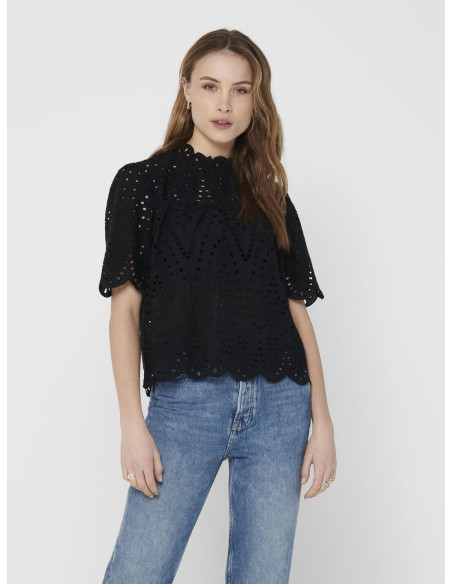 ONLY - ONLNYLA LIFE SS ANGLAISE TOP WVN