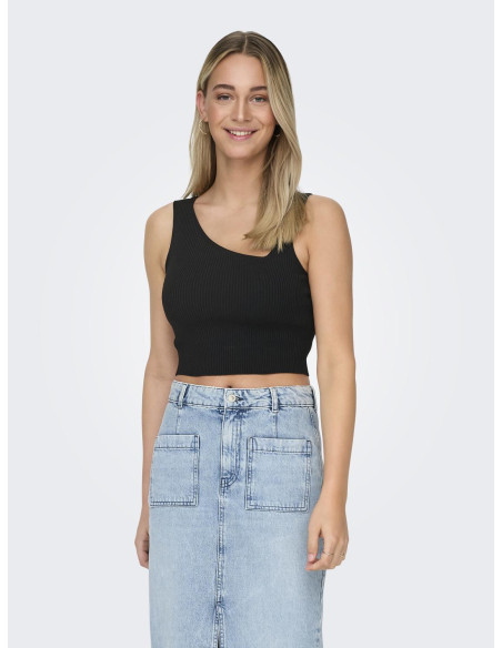 ONLY - ONLTATIANNA SL CROPPED V-NECK KNT