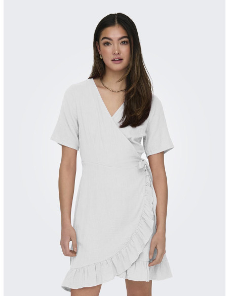 ONLY - ONLTHYRA LIFE SS WRAP DRESS WVN