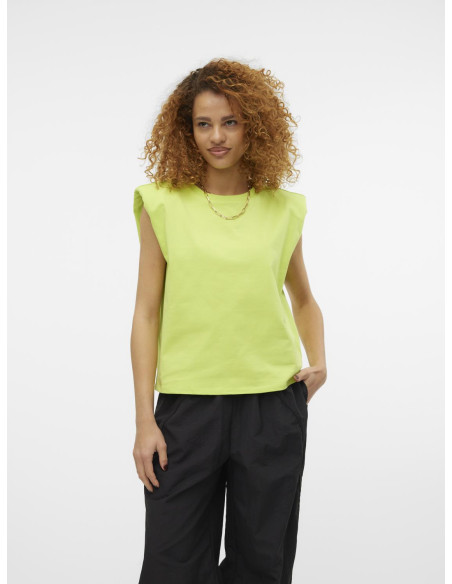 Somethingnew by Vero Moda - SNBONNIE SL MUSCLE SHORT TEE - SAN