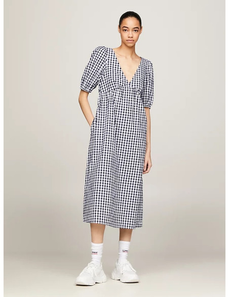 Tommy Jeans - TJW GINGHAM MIDI DRESS EXT