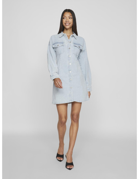 VILA - VIKIRA L/S DENIM DRESS 3