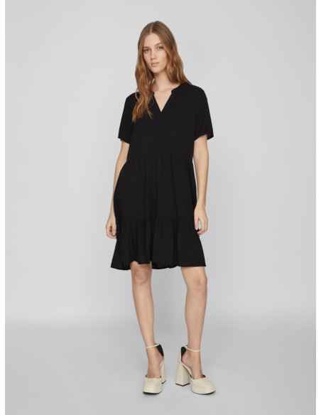 VILA - VIPAYA V-NECK S/S DRESS - NOOS