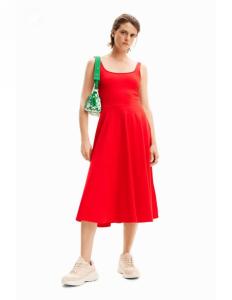 DESIGUAL - Plain strap midi dress