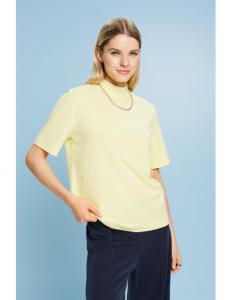 ESPRIT - Mock Neck Jersey T-Shirt