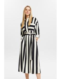 ESPRIT - Striped Belted Shirt Dress