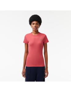 Lacoste - WOMEN SLIM FIT RIBBED COTTON T-SHIRT