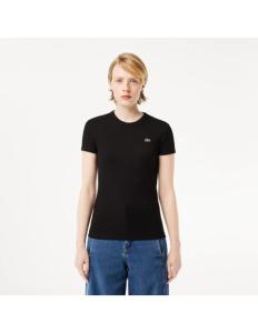 Lacoste - WOMEN SLIM FIT RIBBED COTTON T-SHIRT