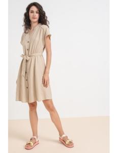 ONLY - ONLCARO S/S LINEN BL SHIRT DRESS PNT