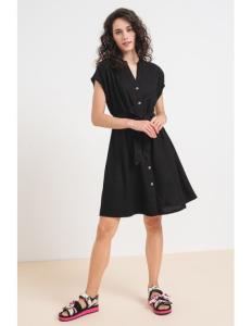 ONLY - ONLCARO S/S LINEN BL SHIRT DRESS PNT