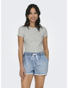 ONLY - ONLELINA S/S O-NECK SHORT TOP JRS NOOS