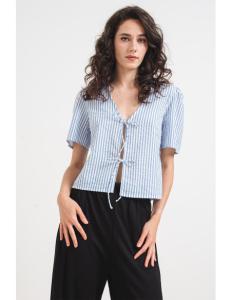 ONLY - ONLTALIA STEPH SS TIE TOP WVN