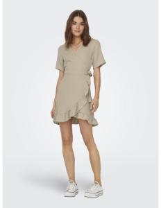 ONLY - ONLTHYRA LIFE SS WRAP DRESS WVN