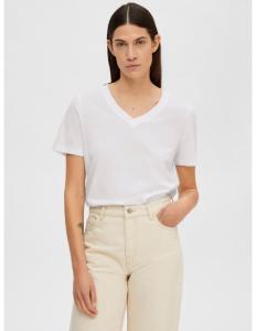 SELECTED FEMME - SLFESSENTIAL SS V-NECK TEE NOOS