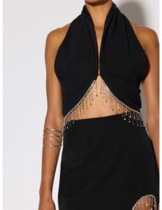 Somethingnew by Vero Moda - SNCOCO HAULTER JEWLED CROPPED TOP - STO