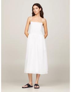 Tommy Hilfiger - LINEN MIDI SLIP DRESS