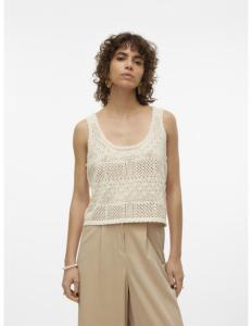 Vero Moda - VMAMALFI SL U-NECK SHORT PULLOVER GA