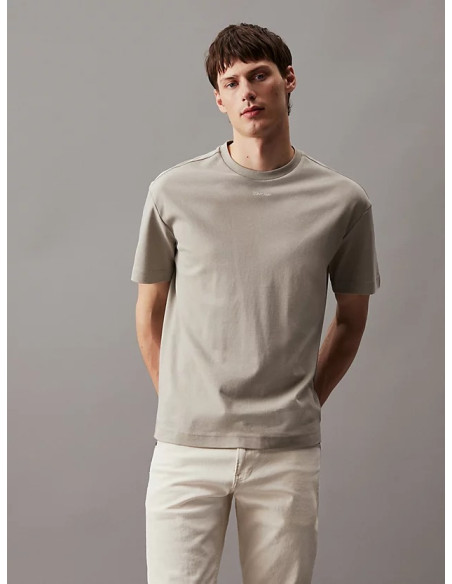 CALVIN KLEIN - NANO LOGO INTERLOCK T-SHIRT